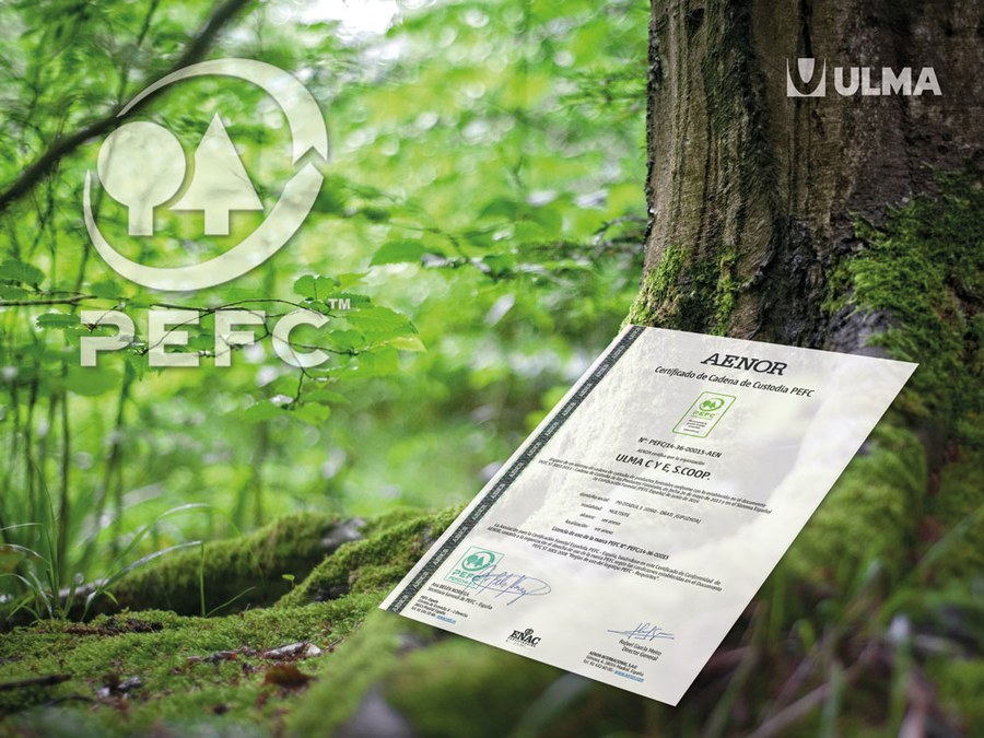 ULMA Construction is awarded the PEFC certificate in recognition of its commitment to the environment