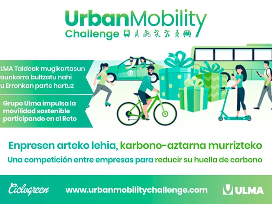 Animamos a las personas de ULMA inscritas en el Reto Urban Mobility Challenge a  mejorar el quinto puesto que tenemos actualmente