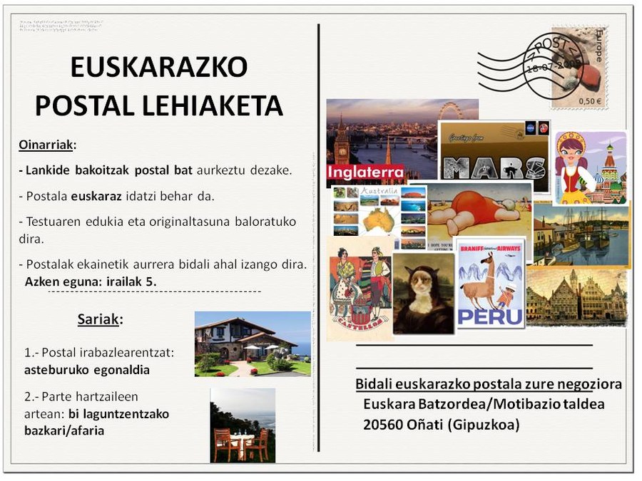 El Comité de Motivación de Euskera del Grupo ULMA  ha organizado un concurso de postales en euskera para todos los trabajadores de ULMA