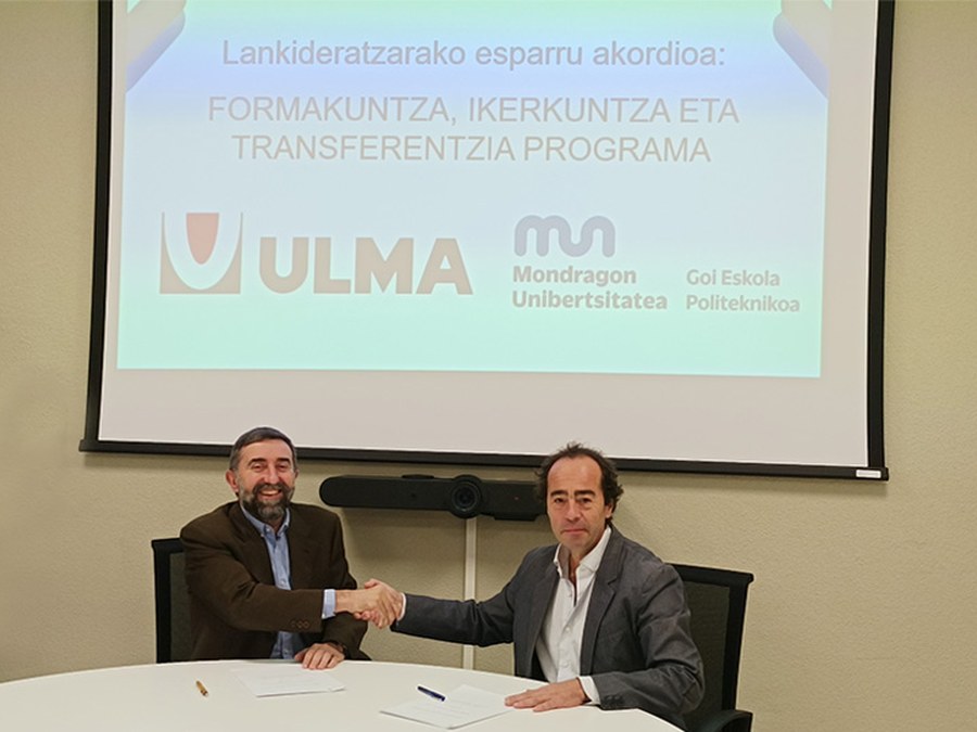 Firma de acuerdo entre ULMA y la Escuela Politécnica Superior de Mondragon Unibertsitatea