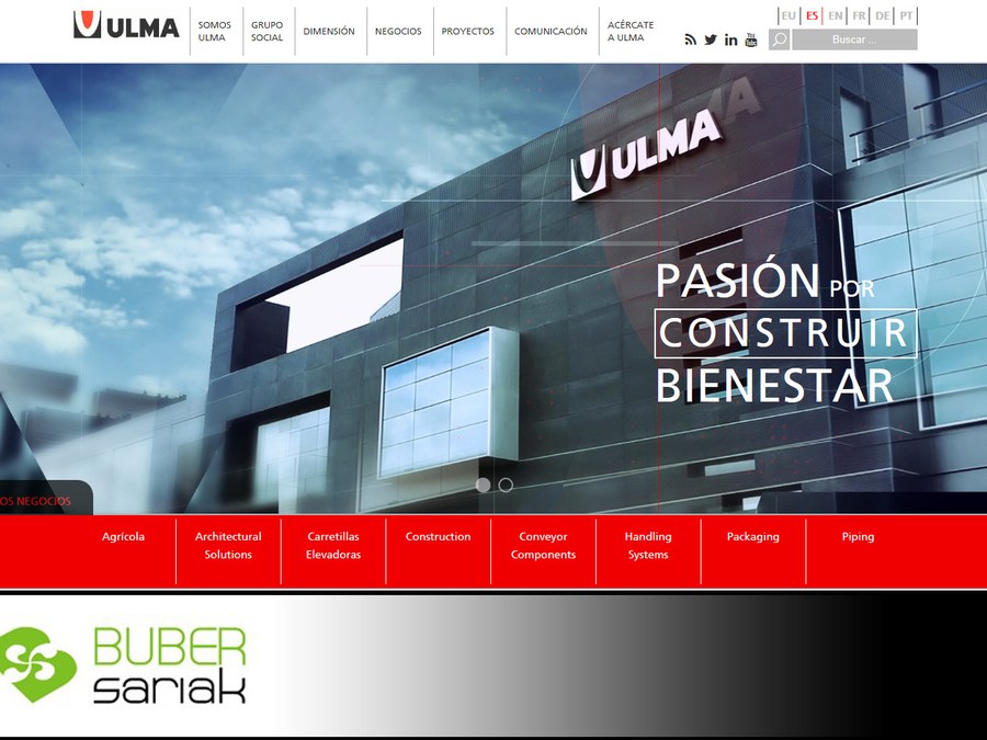 La web del Grupo ULMA premio Buber 2015