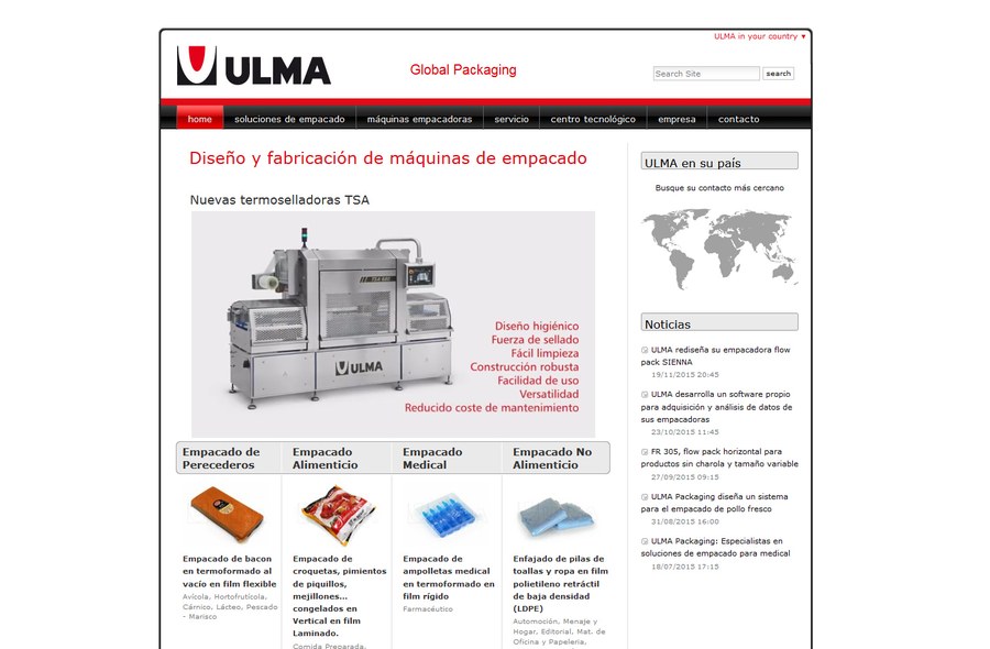 ULMA Packaging lanza un nuevo website para el mercado Latinoamericano.